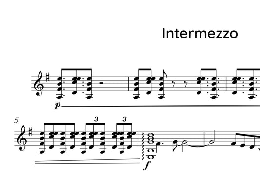 Intermezzo (Mittelschwere Komposition für Gitarre)